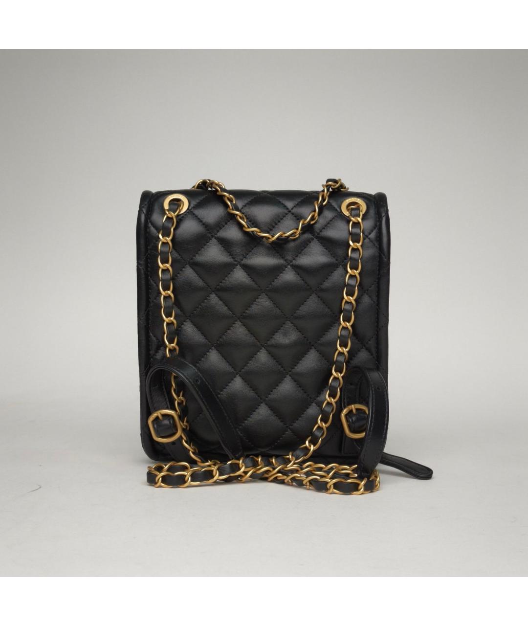 CHANEL Черный кожаный рюкзак, фото 4