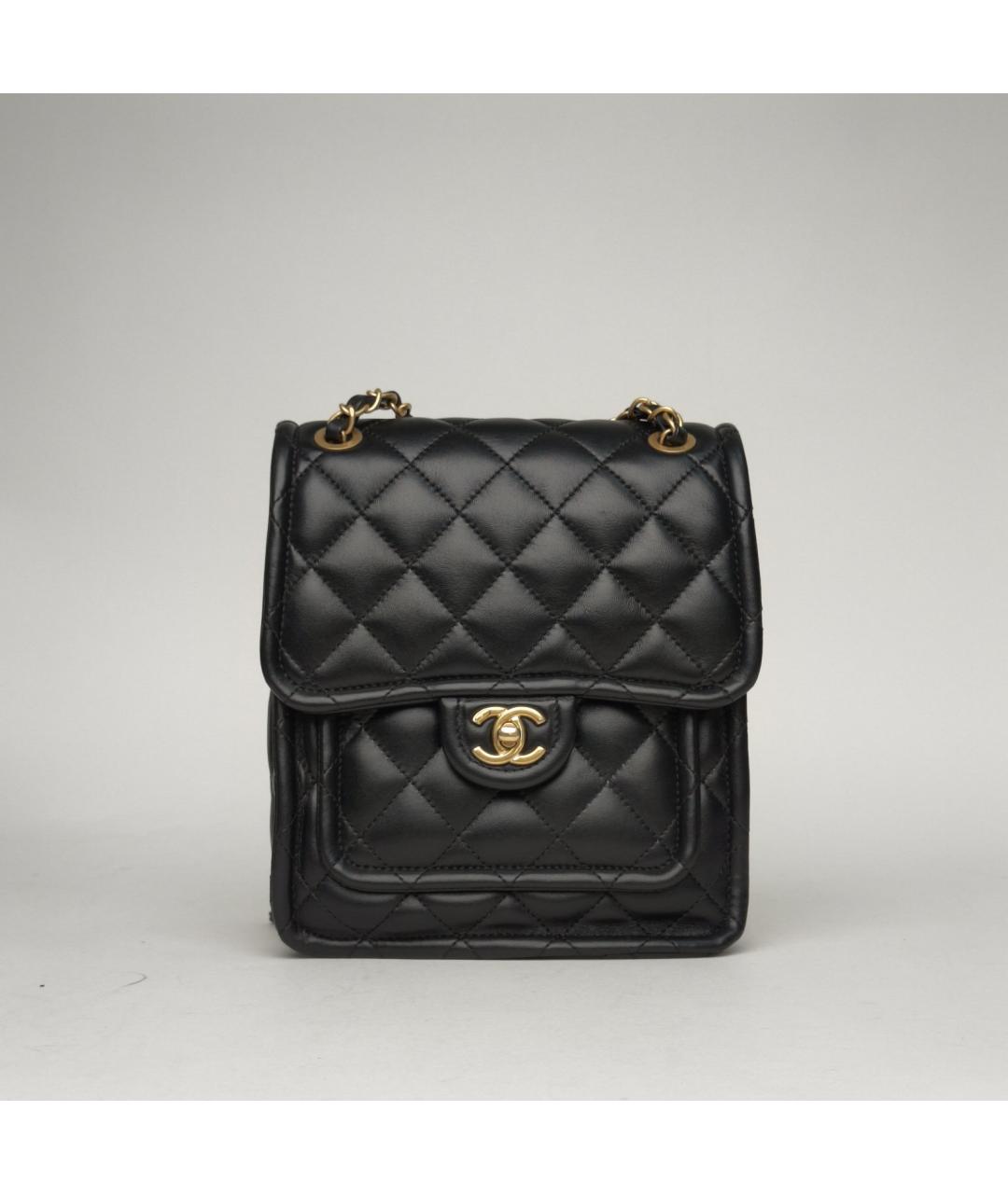 CHANEL Черный кожаный рюкзак, фото 2