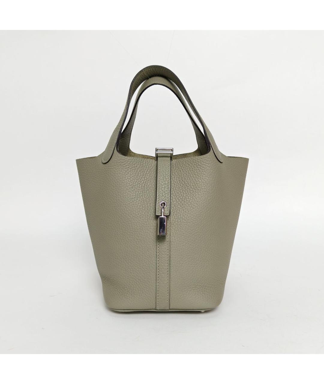 HERMES Зеленая кожаная сумка через плечо, фото 2