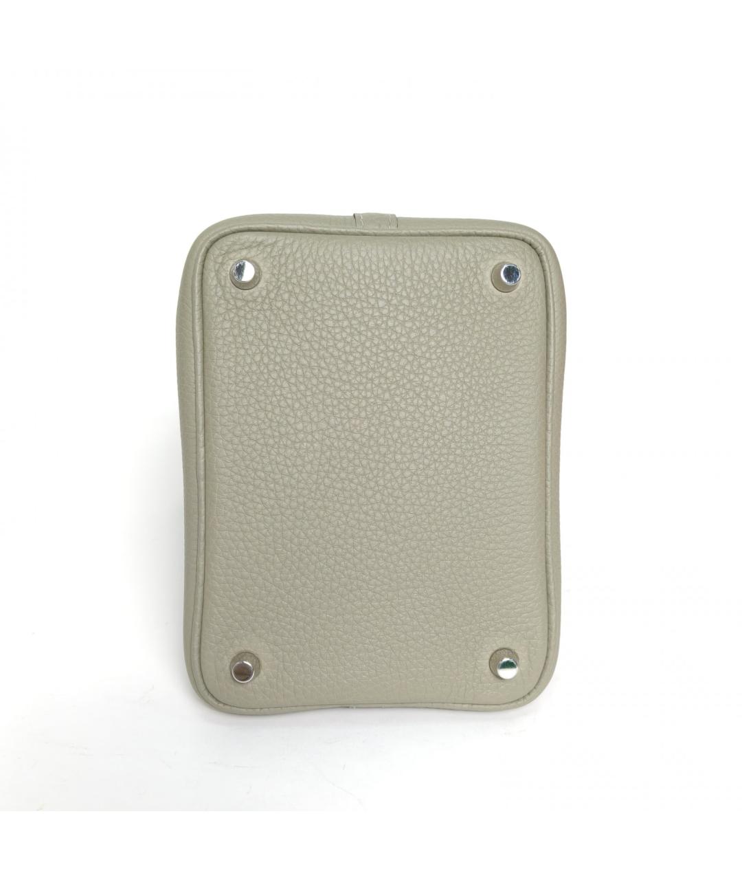 HERMES Зеленая кожаная сумка через плечо, фото 6