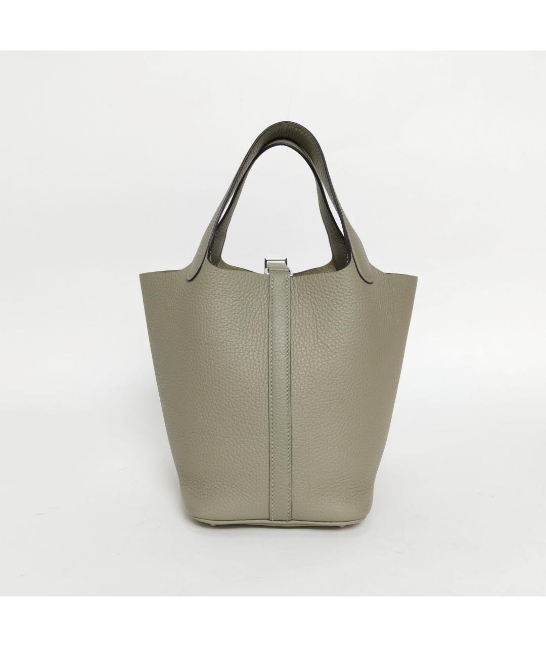 HERMES Зеленая кожаная сумка через плечо, фото 4