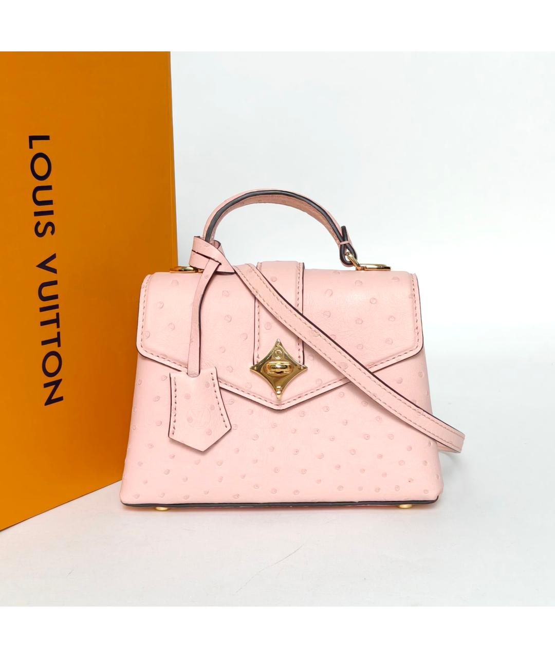 LOUIS VUITTON Розовая кожаная сумка через плечо, фото 9