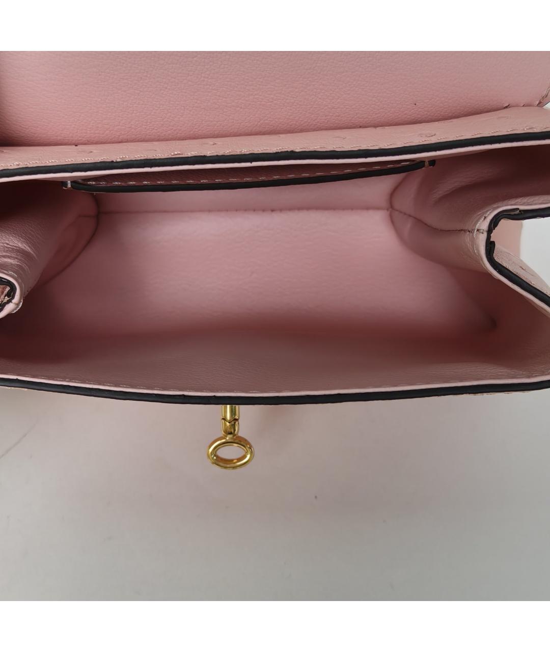 LOUIS VUITTON Розовая кожаная сумка через плечо, фото 8