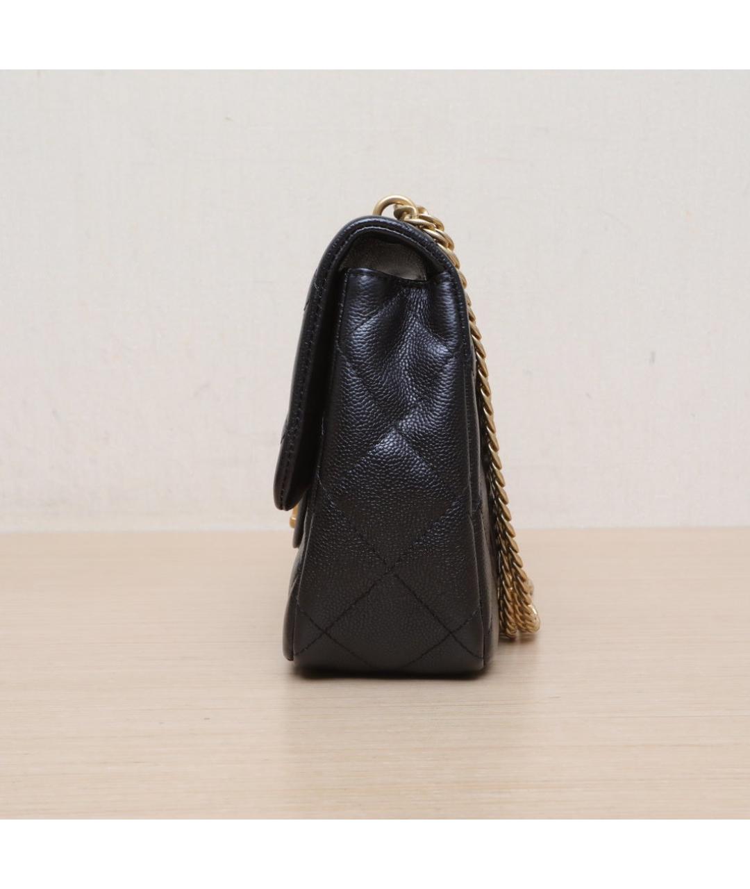 CHANEL Черная кожаная сумка через плечо, фото 5