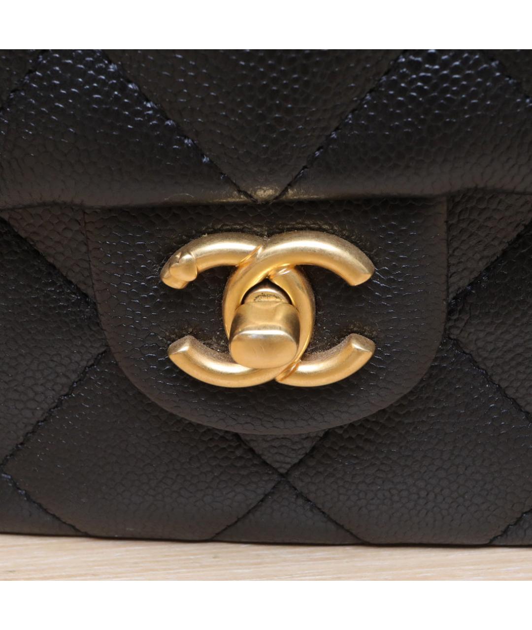 CHANEL Черная кожаная сумка через плечо, фото 8