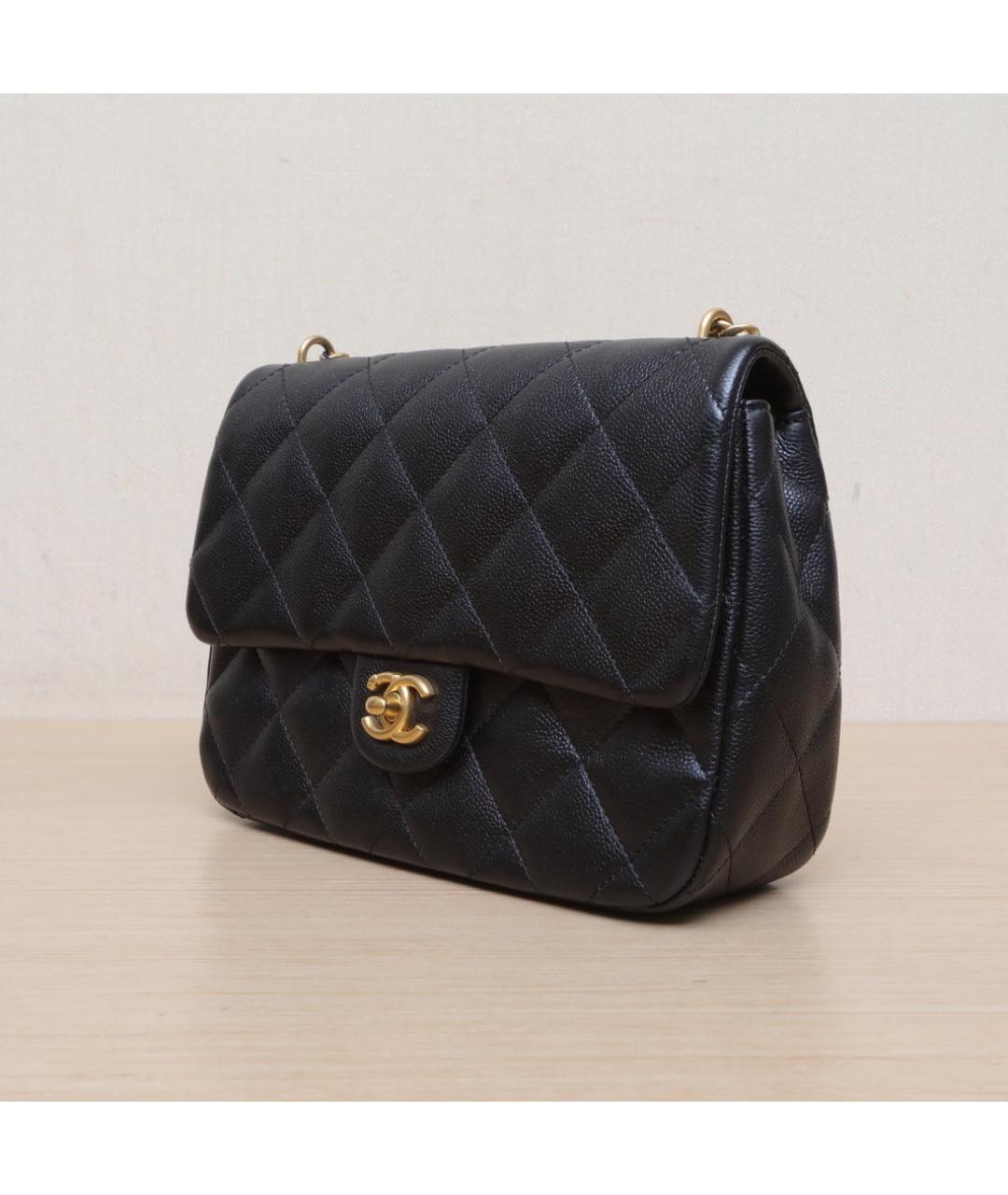 CHANEL Черная кожаная сумка через плечо, фото 4