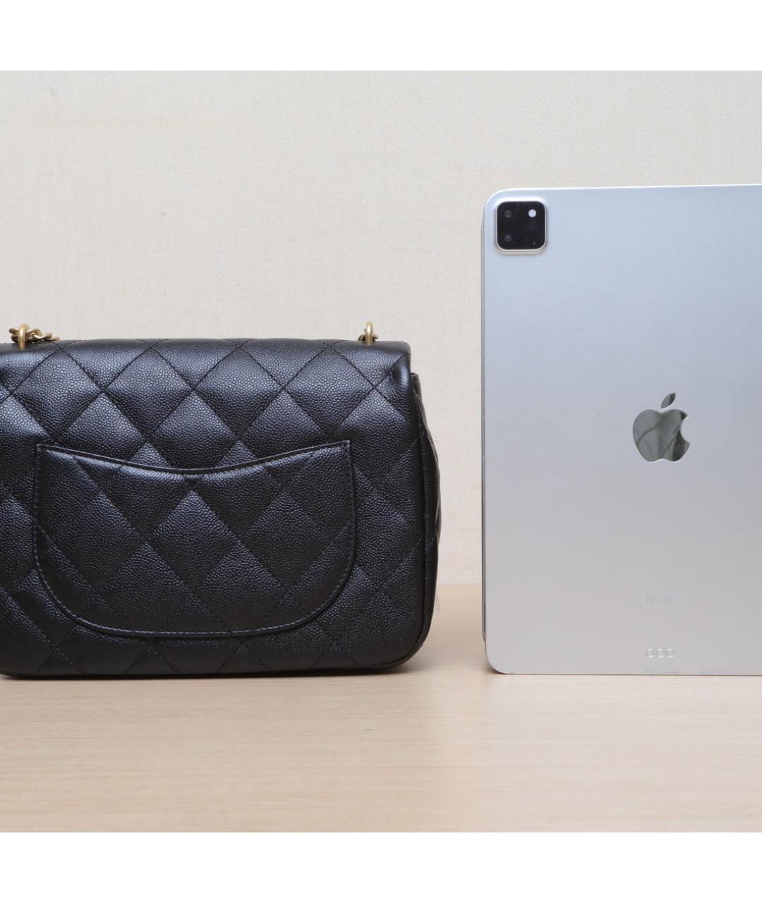 CHANEL Черная кожаная сумка через плечо, фото 7