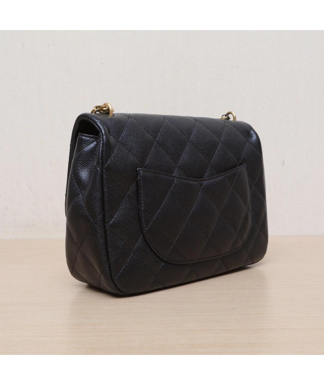 CHANEL Черная кожаная сумка через плечо, фото 6
