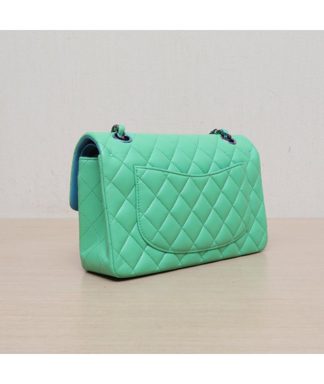 CHANEL Зеленая кожаная сумка через плечо, фото 6