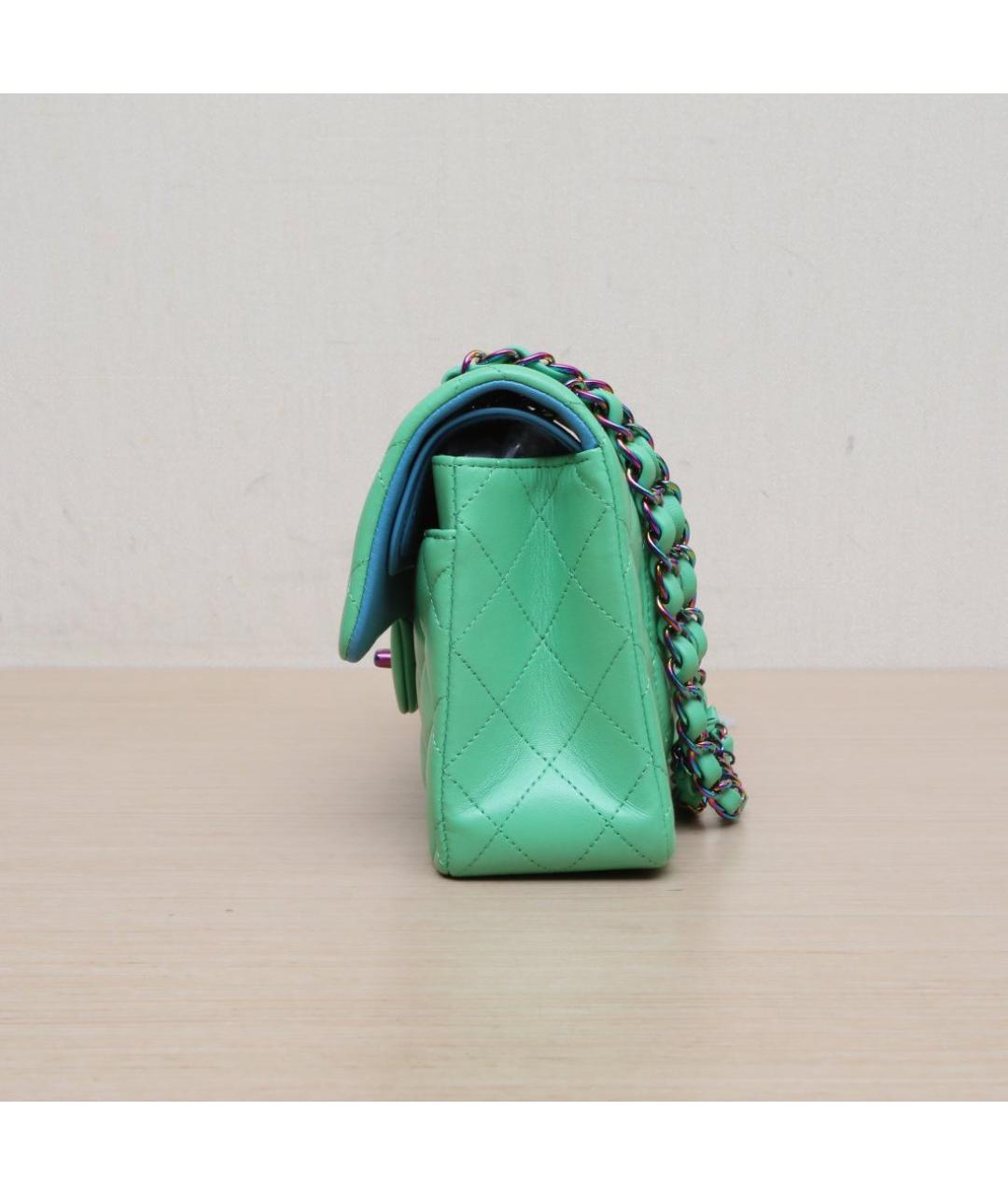 CHANEL Зеленая кожаная сумка через плечо, фото 5