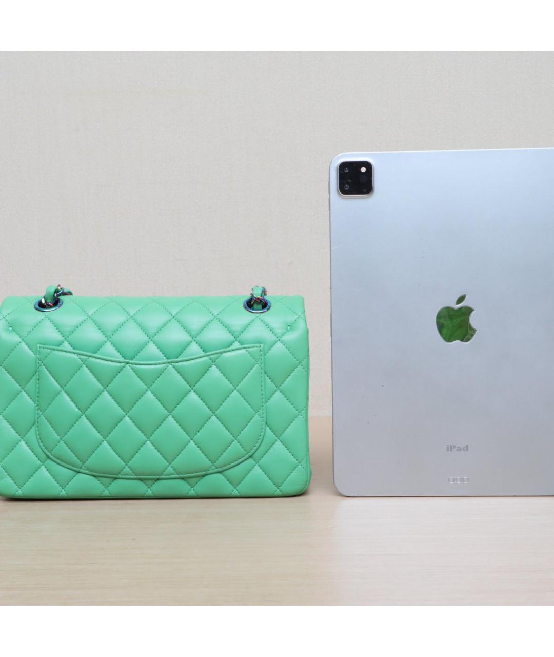 CHANEL Зеленая кожаная сумка через плечо, фото 7