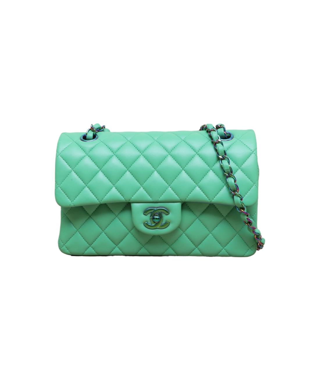 CHANEL Зеленая кожаная сумка через плечо, фото 1
