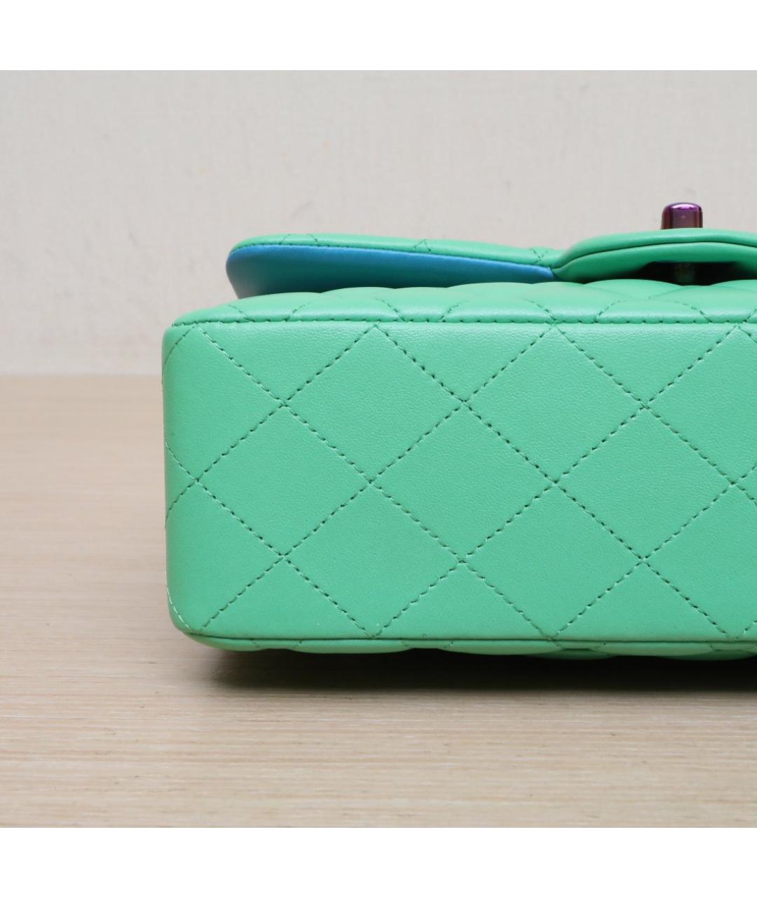 CHANEL Зеленая кожаная сумка через плечо, фото 9