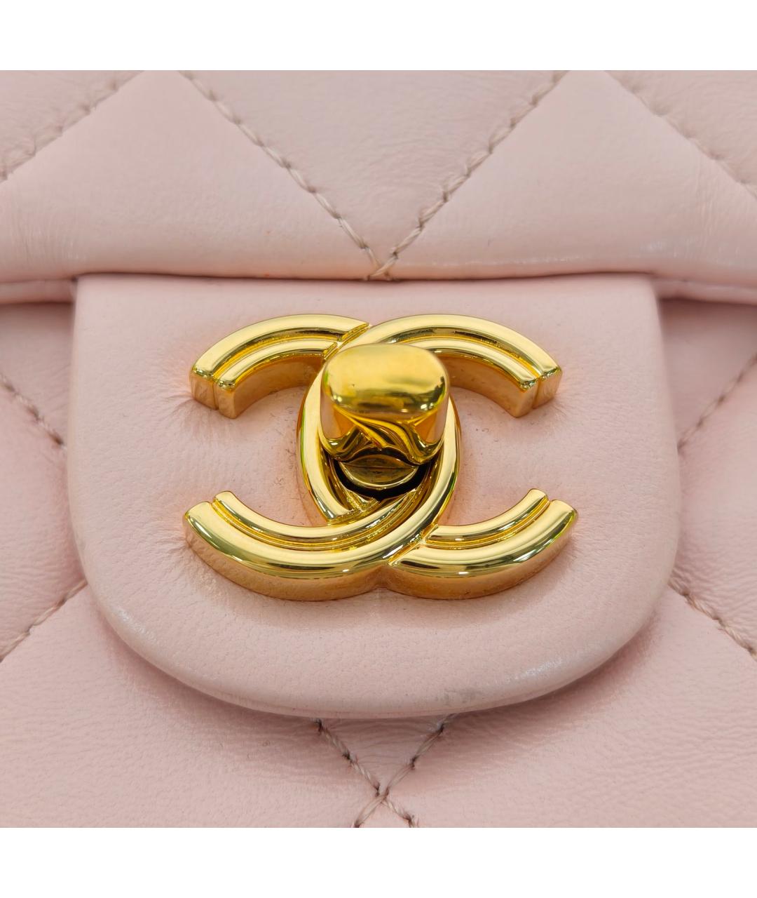 CHANEL Розовая кожаная сумка через плечо, фото 7