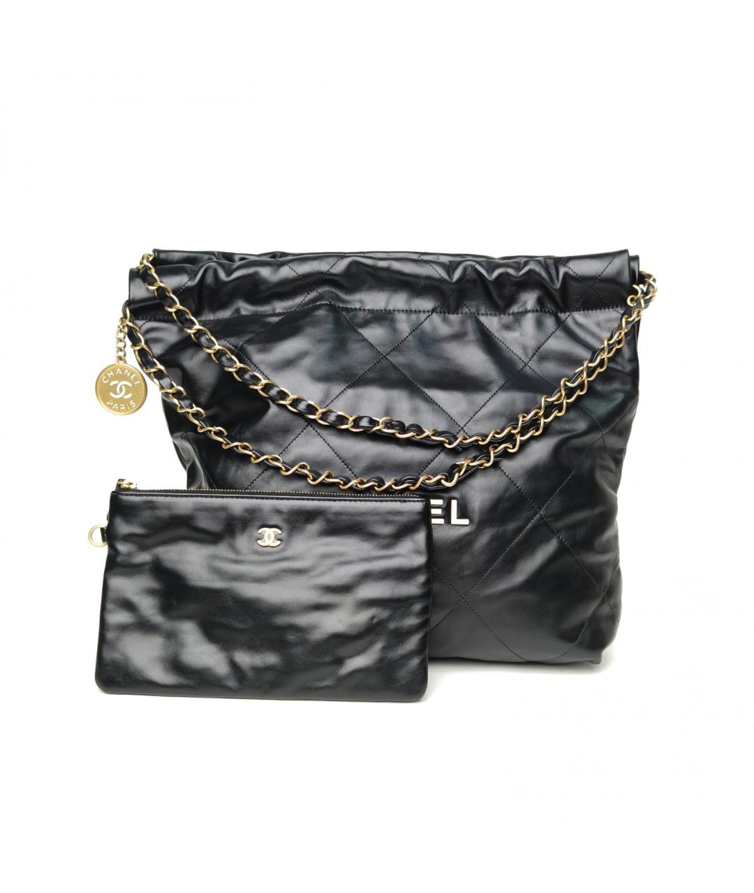 CHANEL Черная кожаная сумка через плечо, фото 9