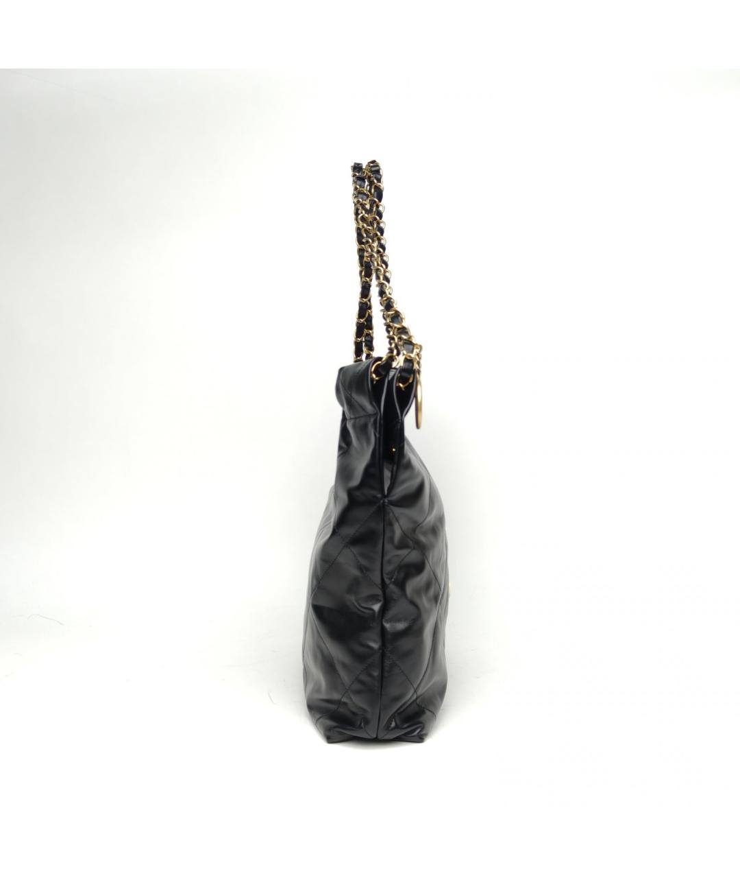 CHANEL Черная кожаная сумка через плечо, фото 5