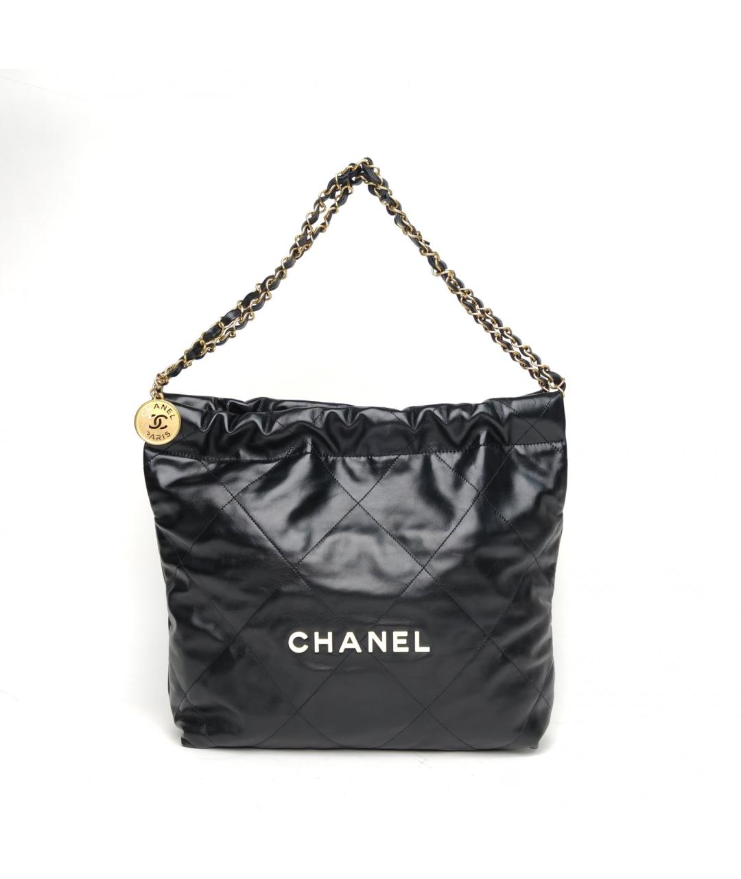 CHANEL Черная кожаная сумка через плечо, фото 2