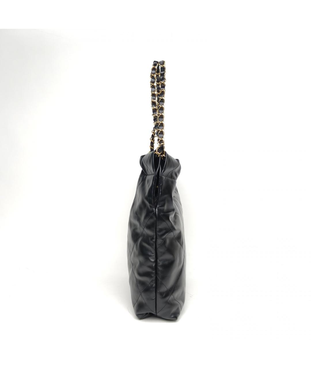 CHANEL Черная кожаная сумка через плечо, фото 3