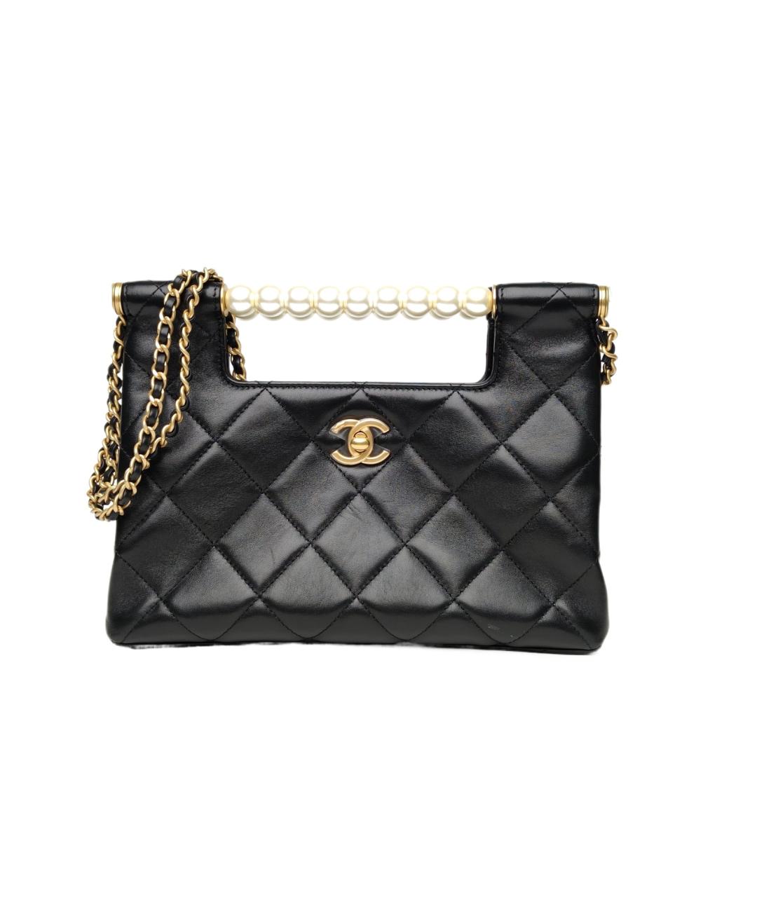 CHANEL Черная кожаная сумка через плечо, фото 1