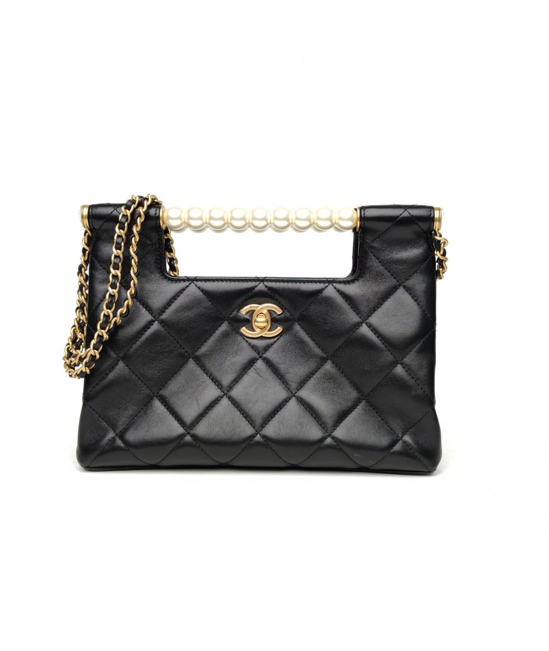 CHANEL Черная кожаная сумка через плечо, фото 2