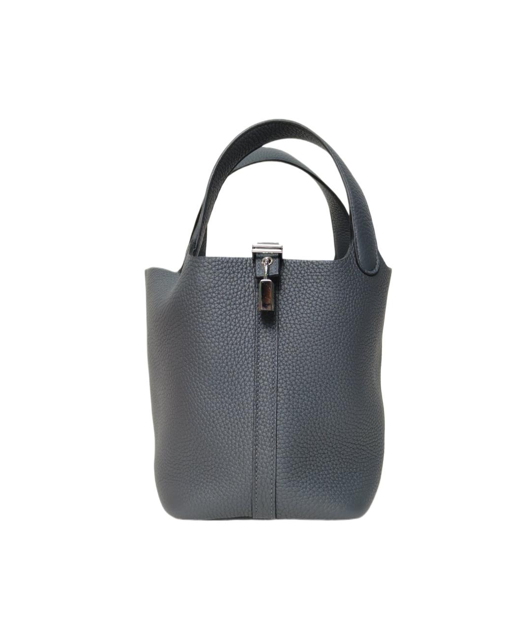 HERMES Серая кожаная сумка через плечо, фото 1