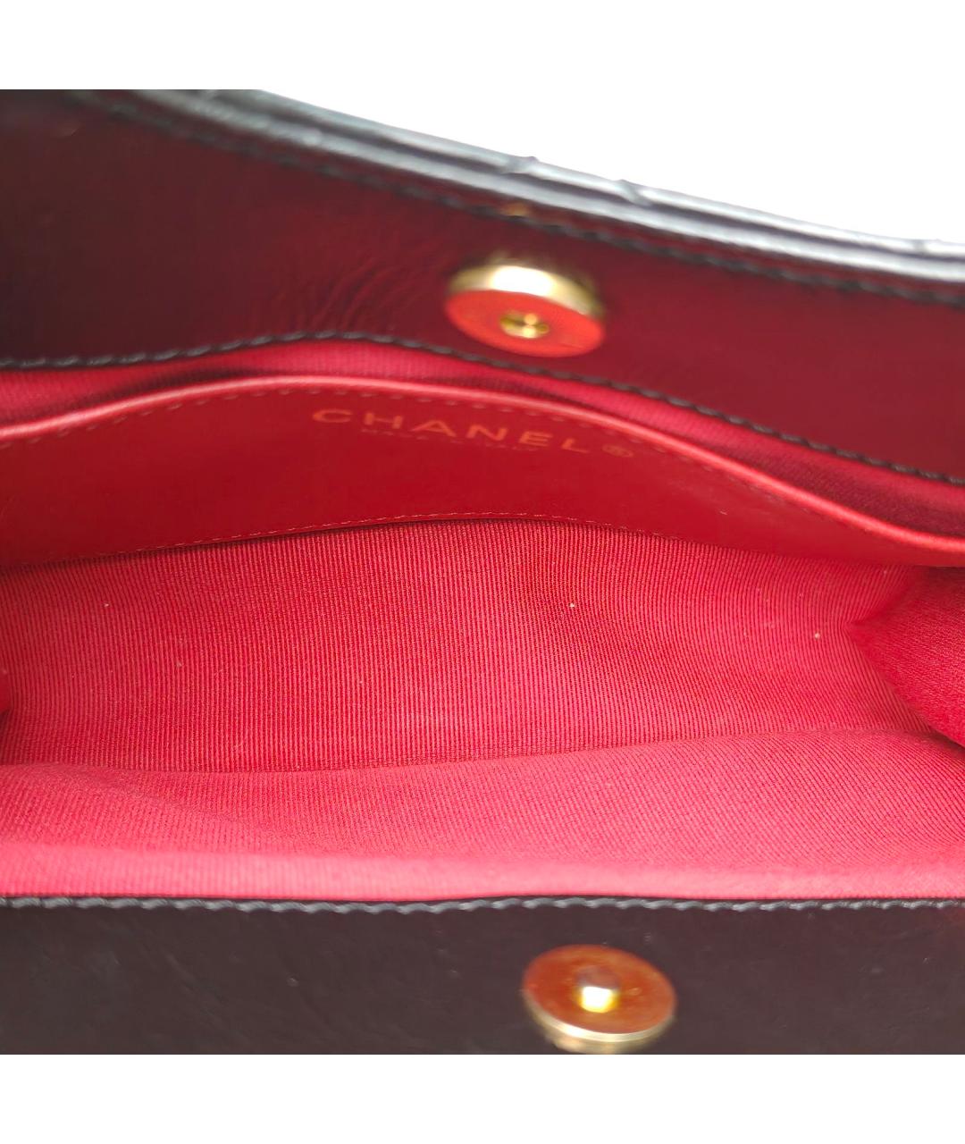 CHANEL Черная кожаная сумка через плечо, фото 8