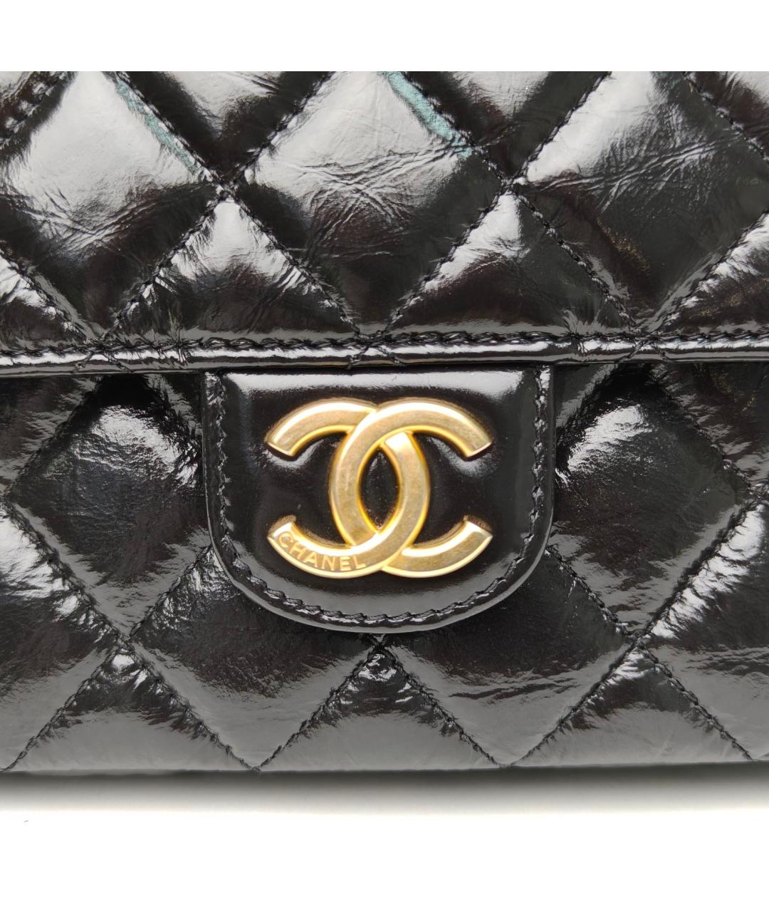 CHANEL Черная кожаная сумка через плечо, фото 7