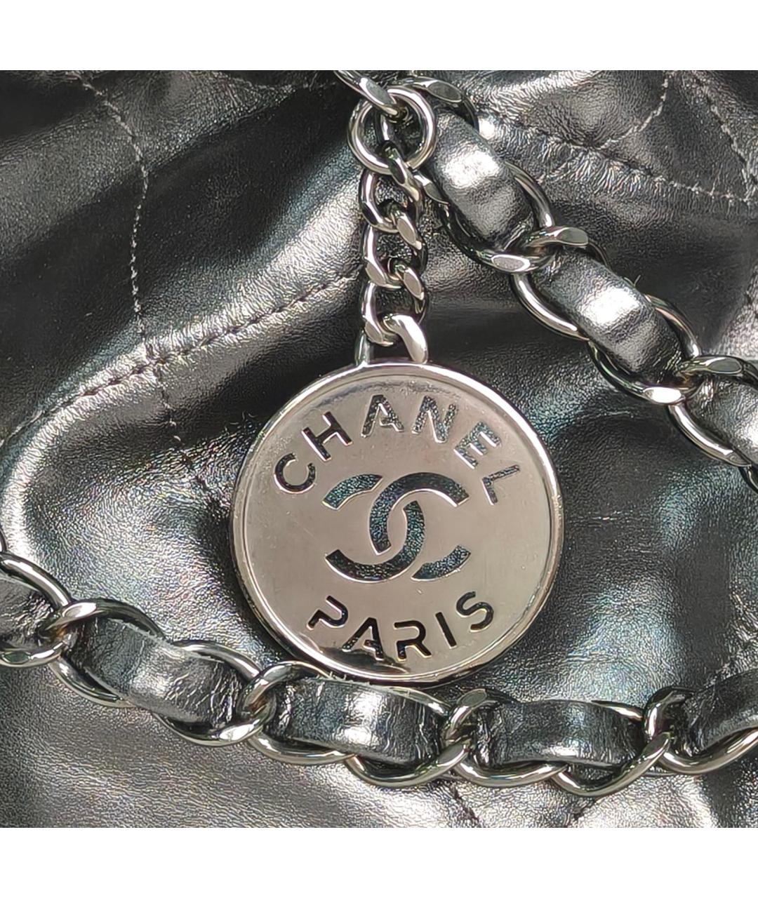 CHANEL Черная кожаная сумка через плечо, фото 8