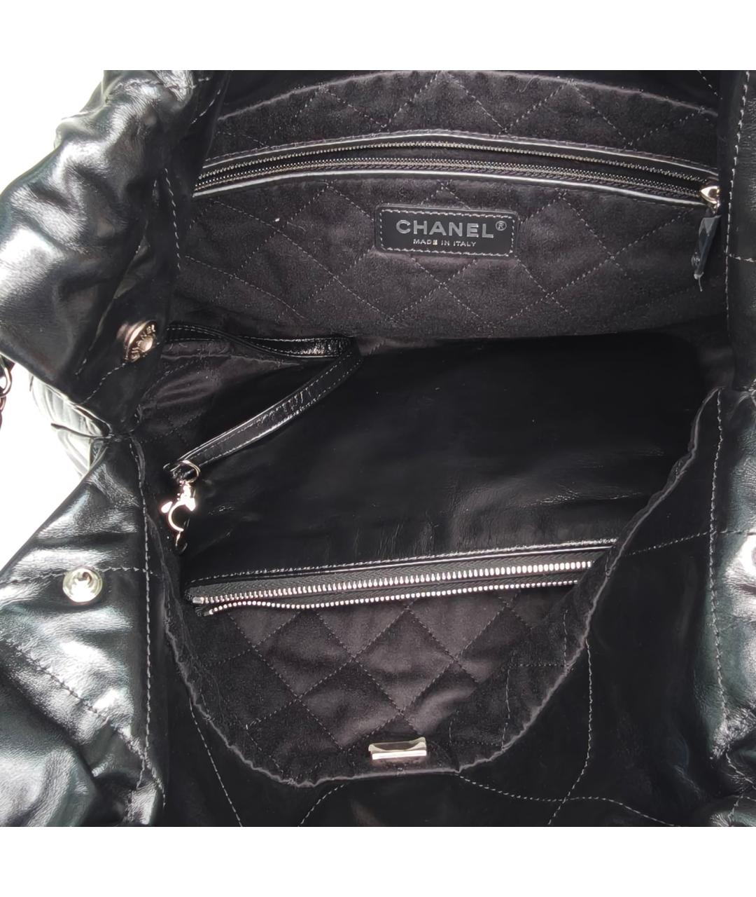 CHANEL Черная кожаная сумка через плечо, фото 7