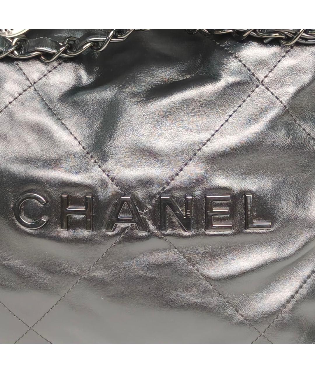 CHANEL Черная кожаная сумка через плечо, фото 9