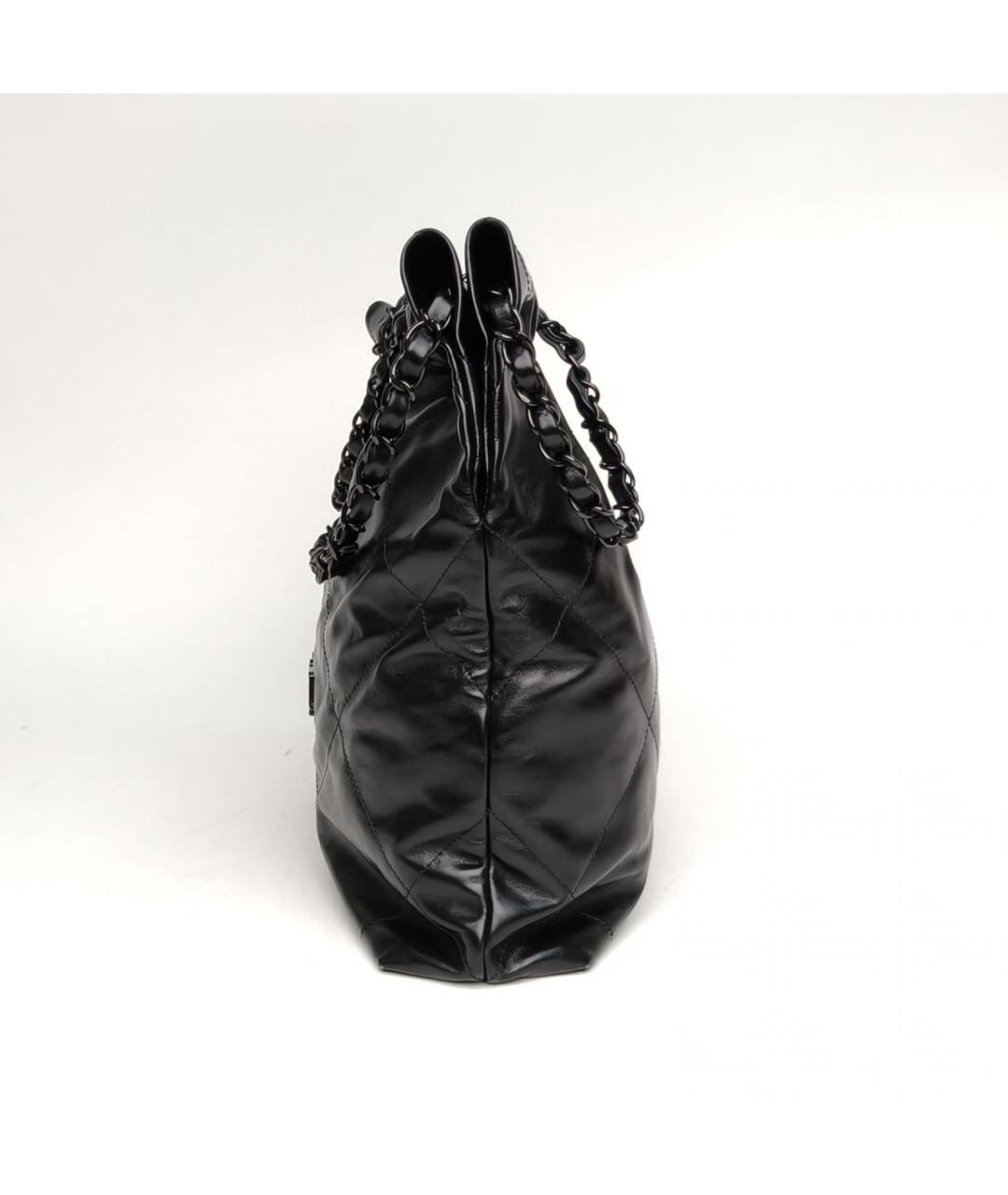 CHANEL Черная кожаная сумка через плечо, фото 3