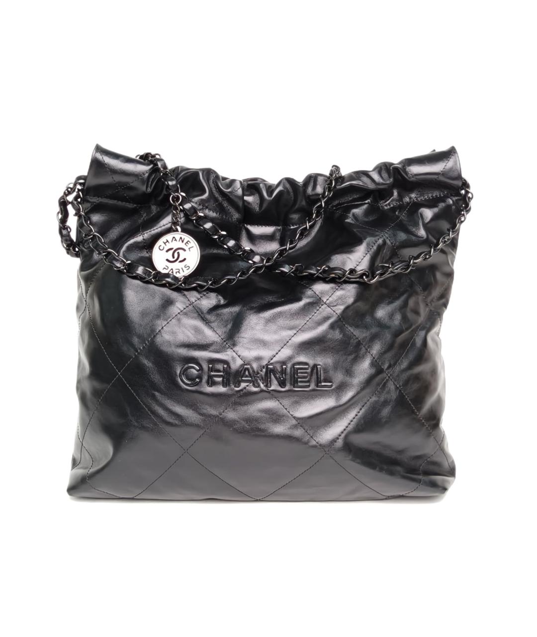 CHANEL Черная кожаная сумка через плечо, фото 1