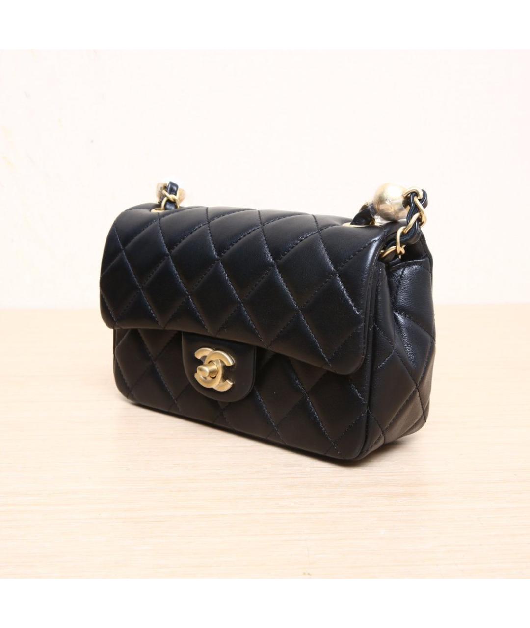 CHANEL Черная кожаная сумка через плечо, фото 4