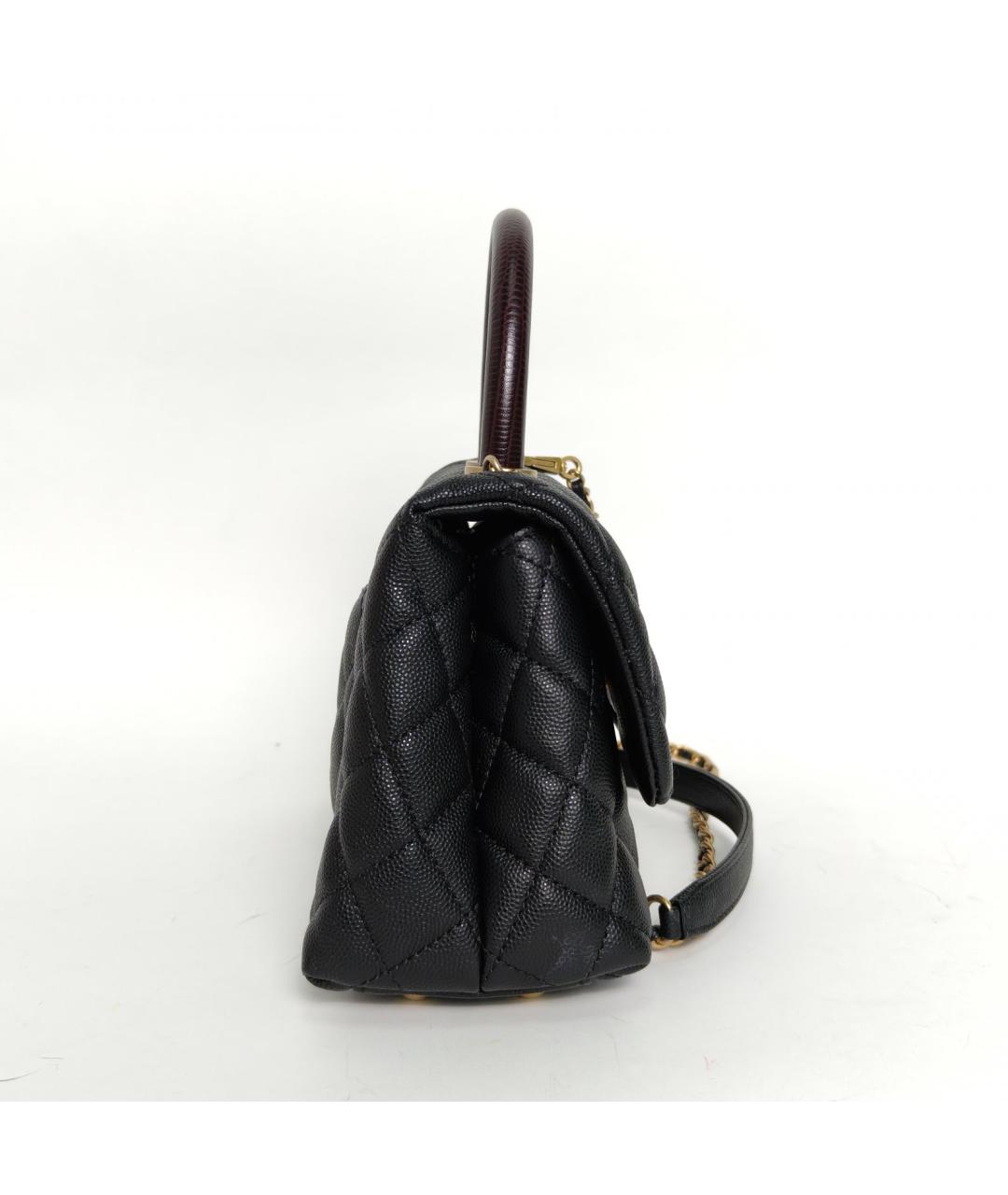 CHANEL Черная кожаная сумка через плечо, фото 5