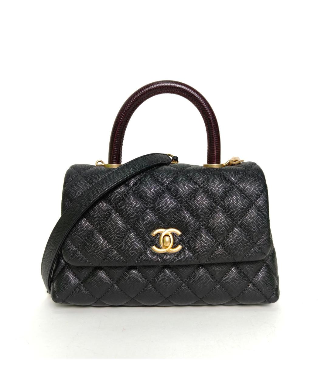 CHANEL Черная кожаная сумка через плечо, фото 2