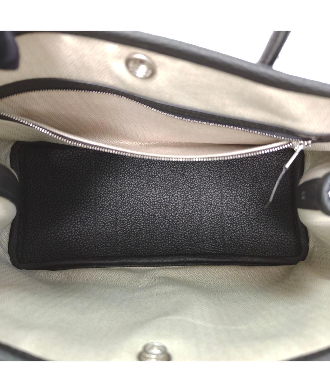 HERMES Черная кожаная сумка через плечо, фото 7