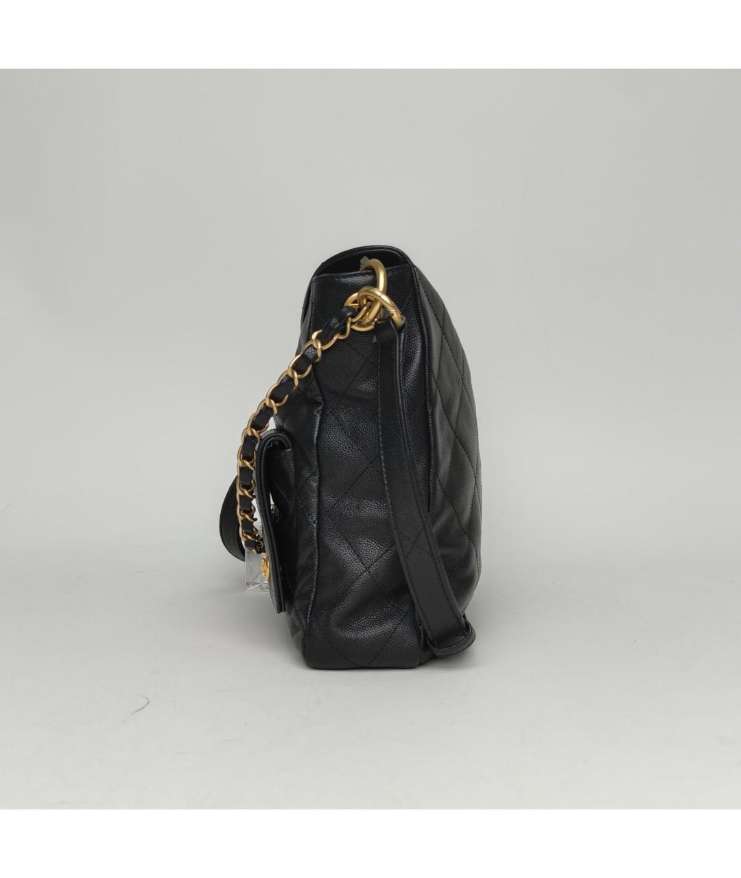 CHANEL Черная кожаная сумка через плечо, фото 3