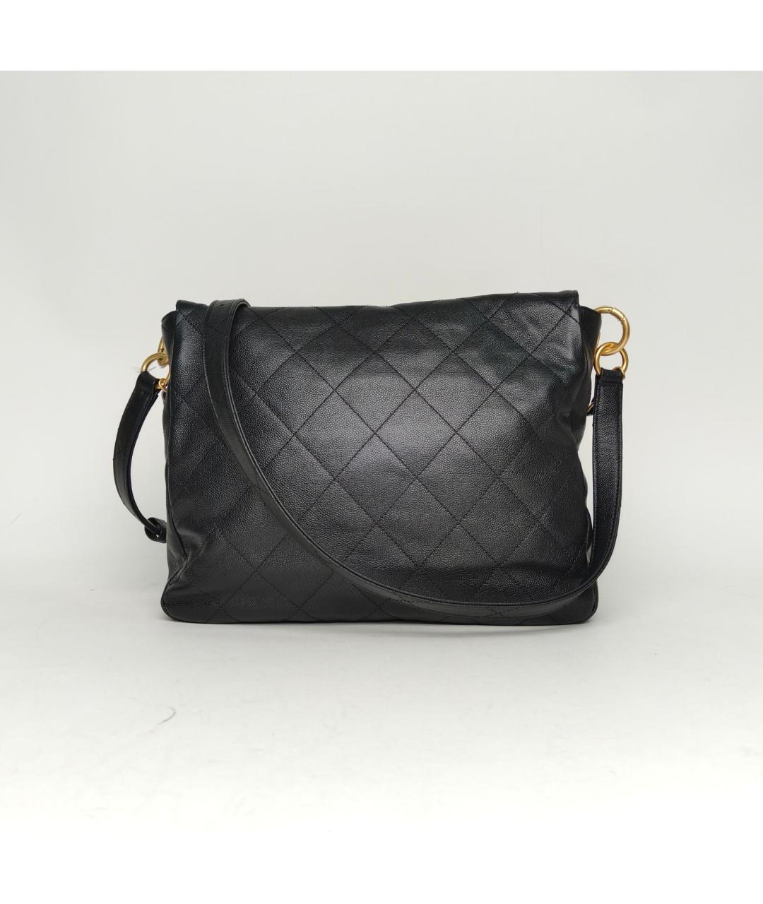 CHANEL Черная кожаная сумка через плечо, фото 4