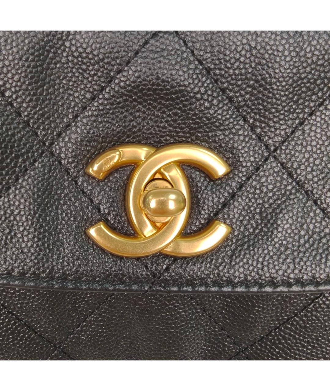 CHANEL Черная кожаная сумка через плечо, фото 7