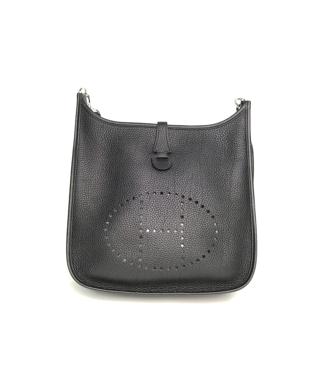 HERMES Черная кожаная сумка через плечо, фото 2