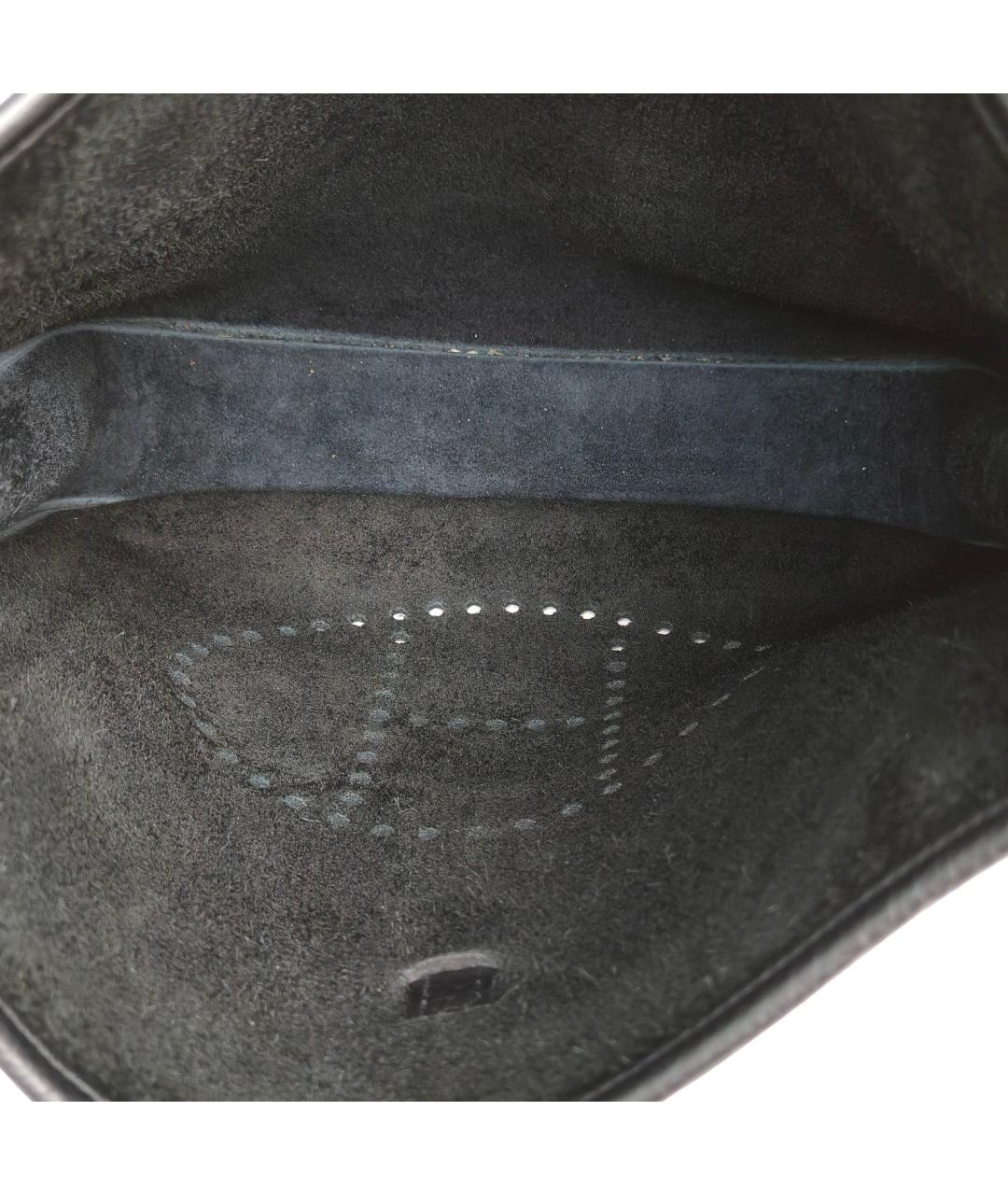 HERMES Черная кожаная сумка через плечо, фото 7