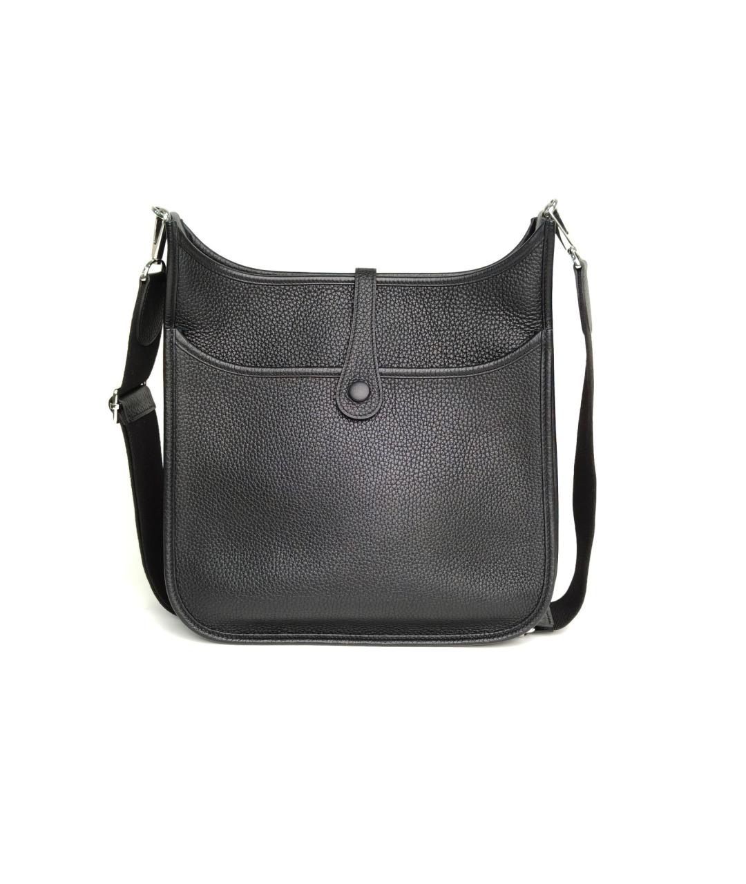 HERMES Черная кожаная сумка через плечо, фото 4