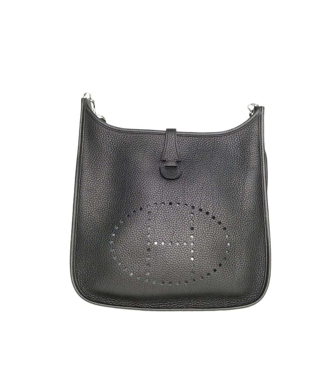 HERMES Черная кожаная сумка через плечо, фото 1