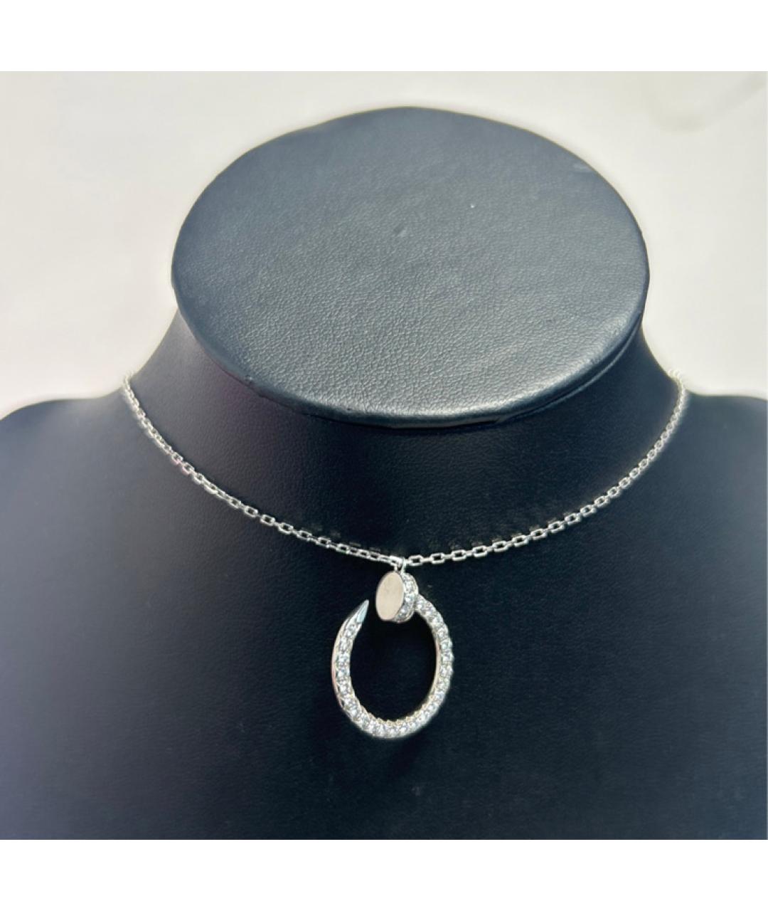 CARTIER Серебряное колье из белого золота, фото 2