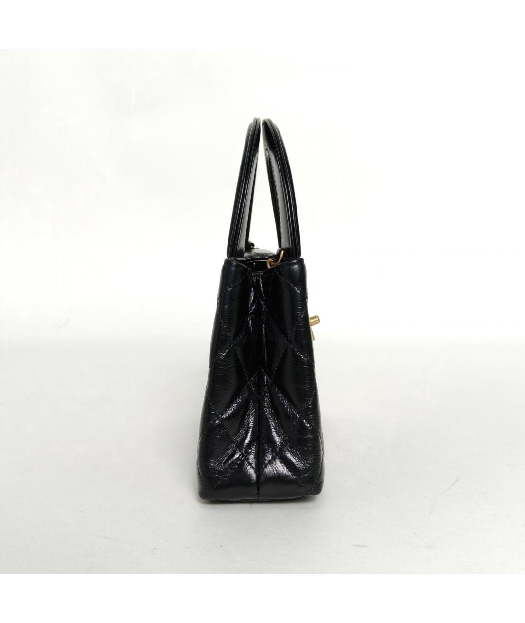 CHANEL Черная кожаная сумка через плечо, фото 5