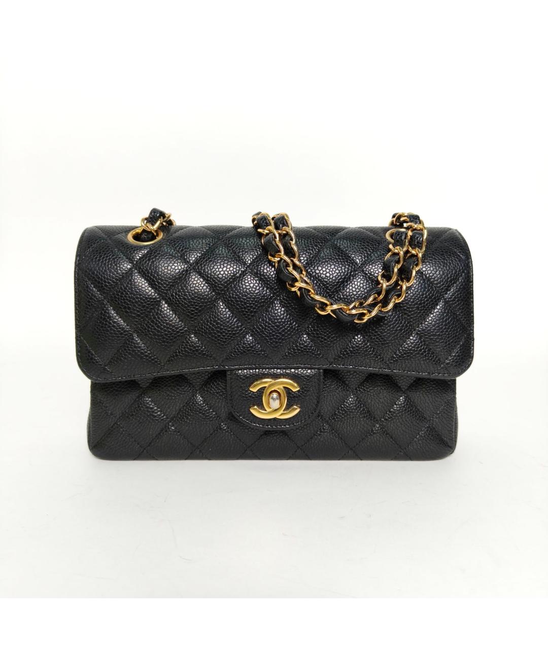 CHANEL Черная кожаная сумка через плечо, фото 2