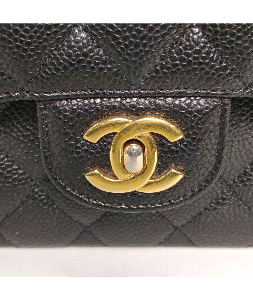 CHANEL Черная кожаная сумка через плечо, фото 7
