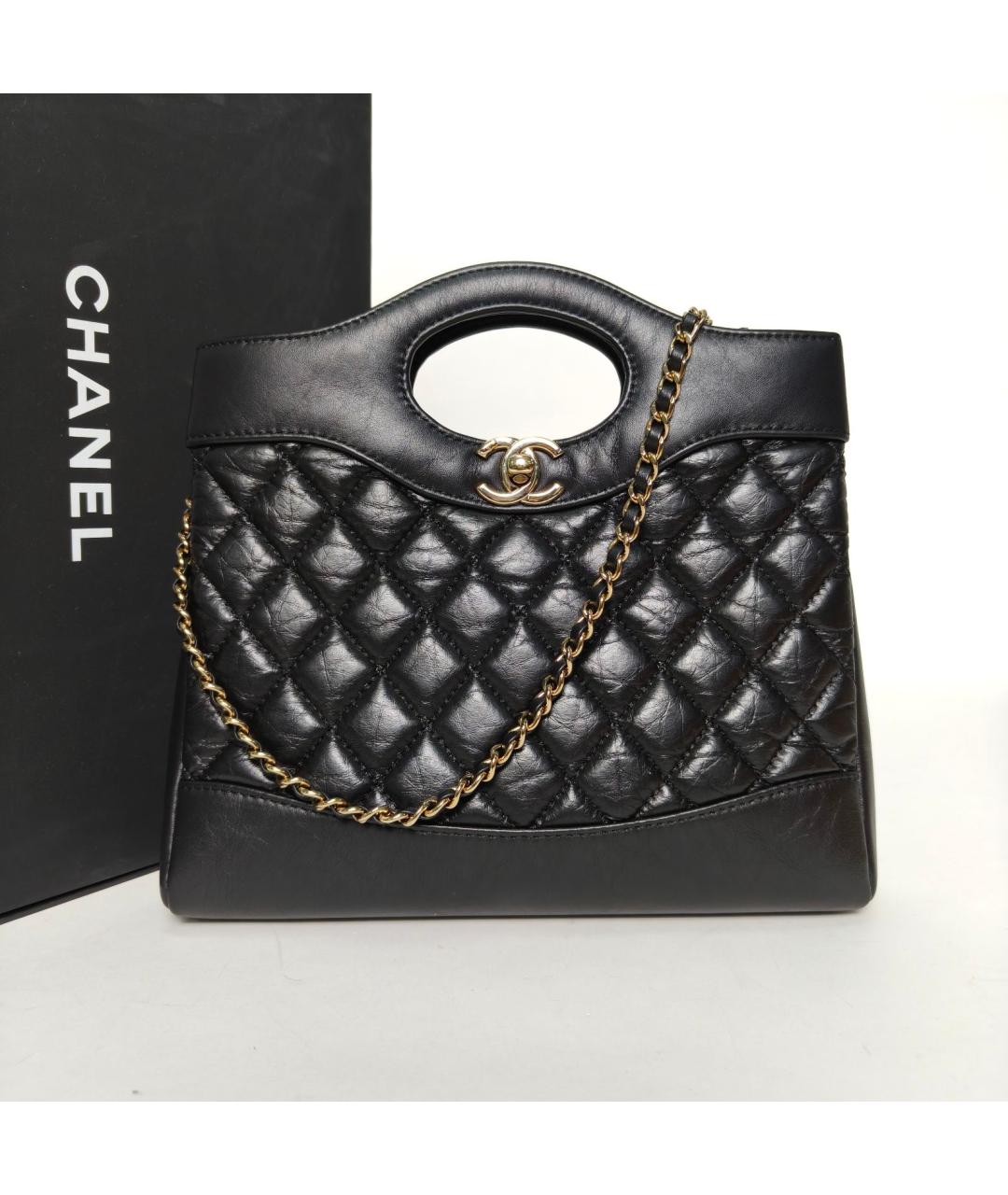 CHANEL Черная кожаная сумка через плечо, фото 9