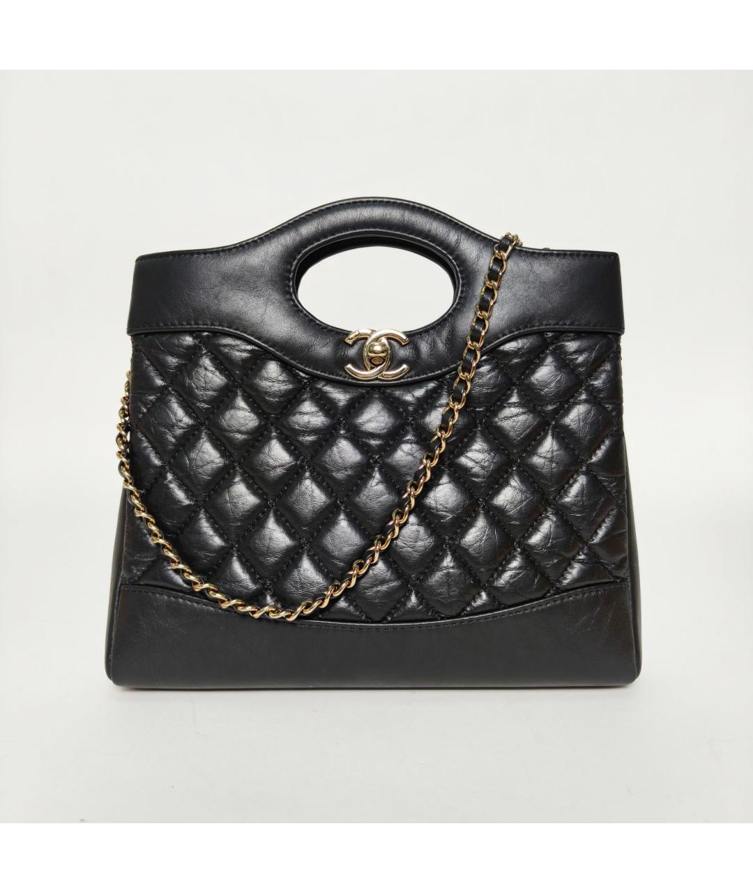 CHANEL Черная кожаная сумка через плечо, фото 2