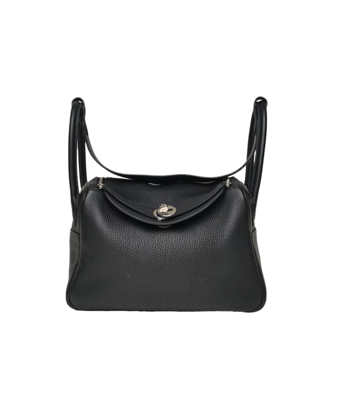 HERMES Черная кожаная сумка через плечо, фото 1